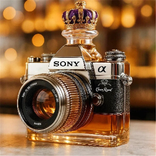 (A) Camera-shaped Glass Wine Bottle, Newly Designed Model Wine Bottle 2