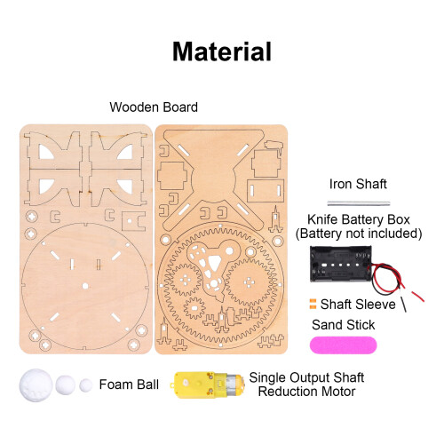 Modèle en bois du système solaire hêtre naturel 2xAA 2