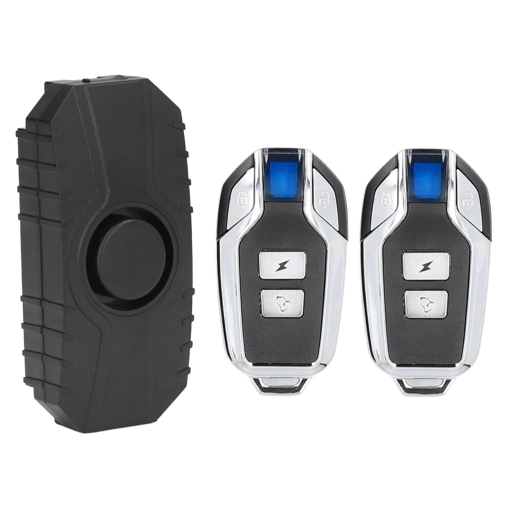 Waterproof Wireless Bike Alarm With Remote 113Db Adjustable Sensitivity Black 9331357444805