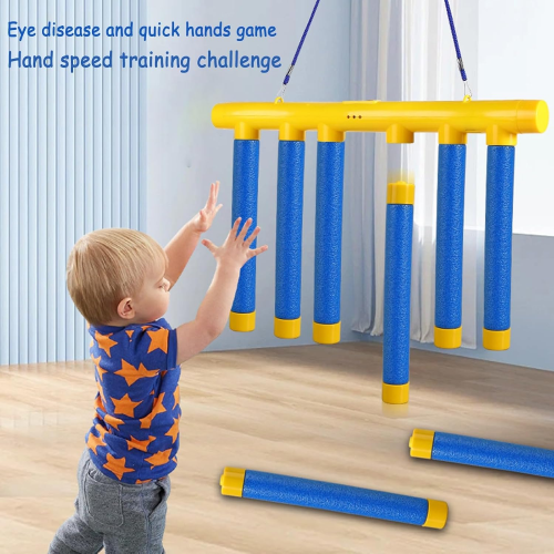 Reflex Challenge Game, Drop Sticks Game, Hand Eye Coordination Reaction Training Toy, 3 Adjustable Speed, With Remote Control 2
