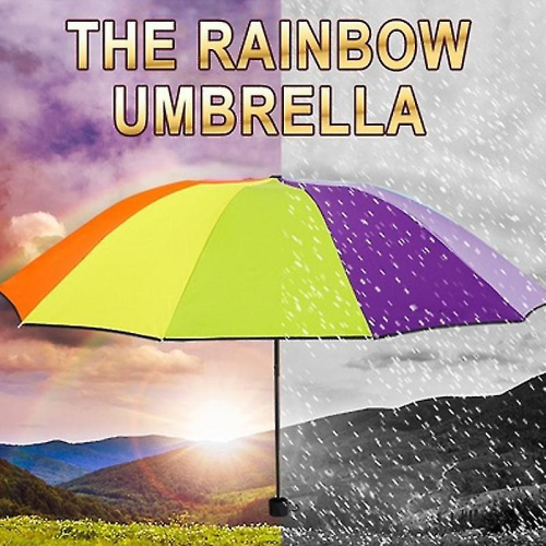 Ομπρέλα Rainbow Fold για γυναίκες και άνδρες, μη αυτόματη, δημοφιλής δημιουργική, τ 2