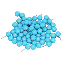 Push Pins Map Tacks 100Pcs Steel/Plastic 9.5x20mm Blue for Chart & Cork Boards