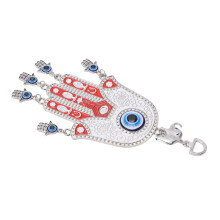 Metal Glass Hamsa Wall Decor: Multi-Purpose Ornament Gift for Luck