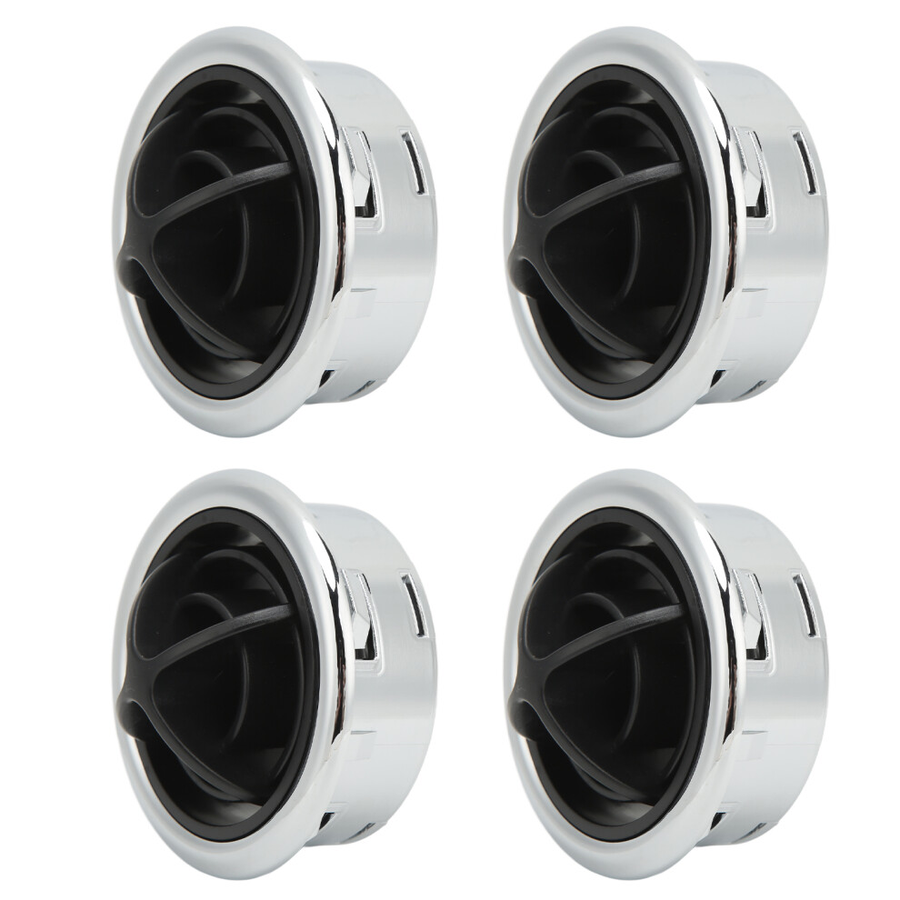4Pcs Abs Black Silver Air Conditioner Vent For Rv Yacht Bus, 8.7X8.7x6.5cm 7901357446868