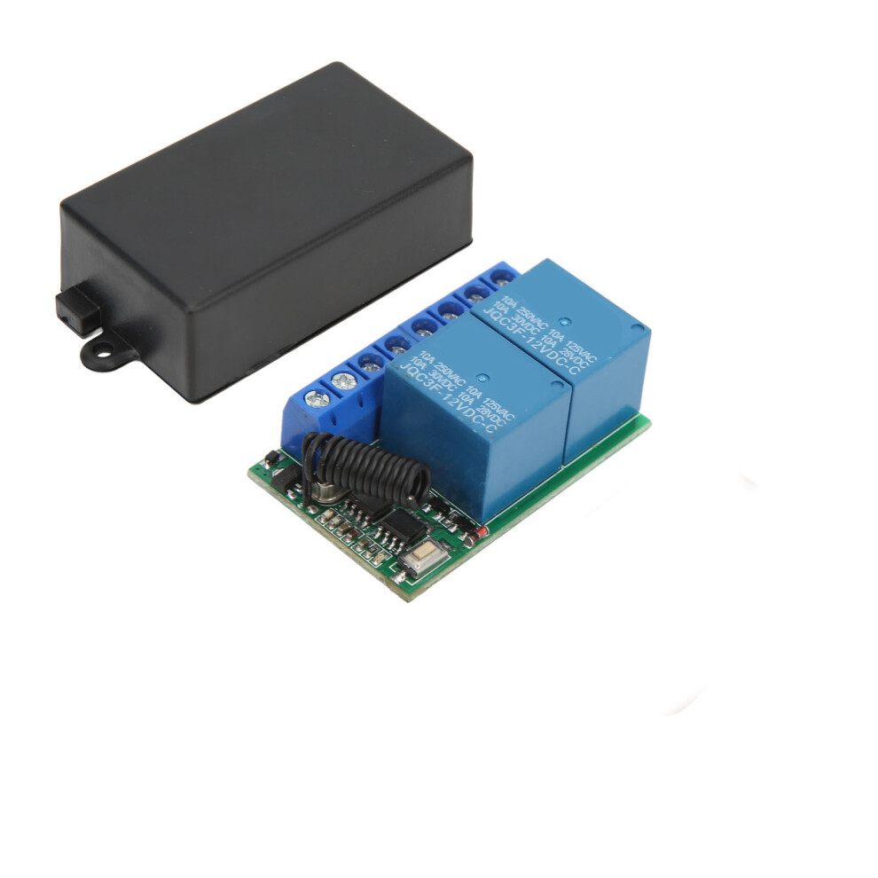 Wireless 2-Channel Anti-Theft Alarm Relay Switch With Remote For Home & Vehicle 6941357447411
