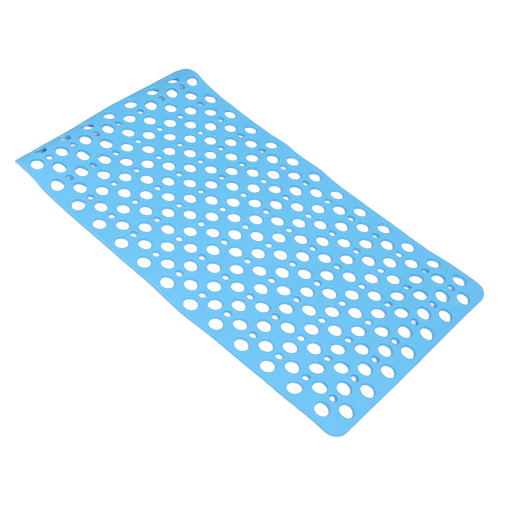 Blue Anti Slip Tpe Bathtub Mat 75X42.5cm Suction Cup Bathroom Rug