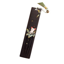 Wood Bookmarks with Pendant Replacement, Handmade Carving-Ebony