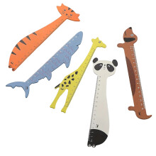 Pack of 5 Animal Shaped Acrylic Rulers for Kids School Art and