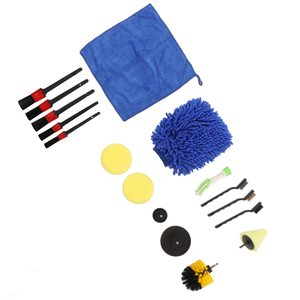 17Pcs Car Detailing Brush Kit, Professional Exterior & Interior Cleaner 7891357449627