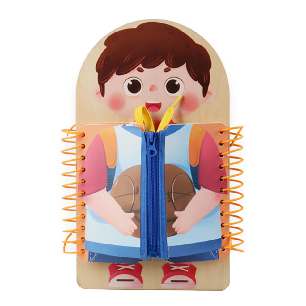 Educational Wooden Dressing Practice Board Early Learning