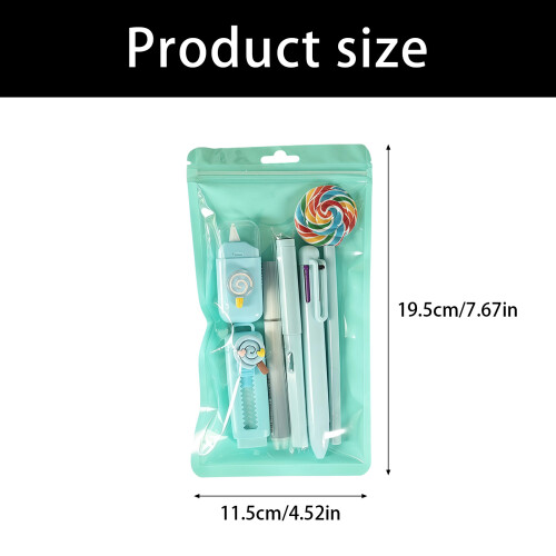 Candy Shaped Student Stationeries Including Multicolored-Green 2