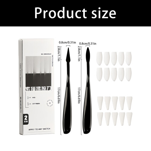 Profession Sketching Blending Tools Sponge Tips Set In Compacts 2