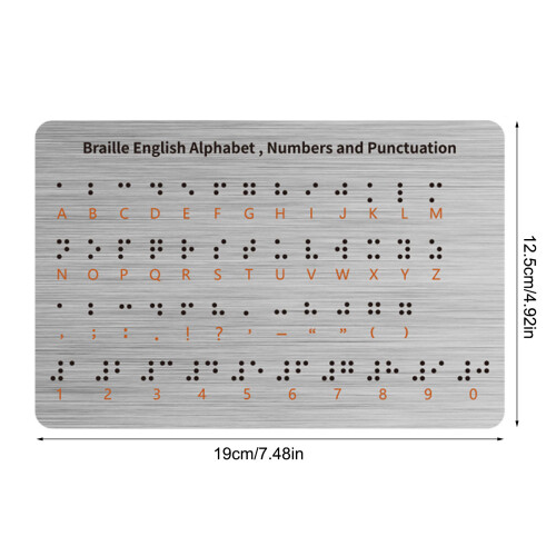 Braille Education Tool With Raised Alphabets Numbers Punctuation 2