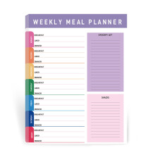 Tear Off Meal Planner Notepad Thick Paper Weekly Diet Eating