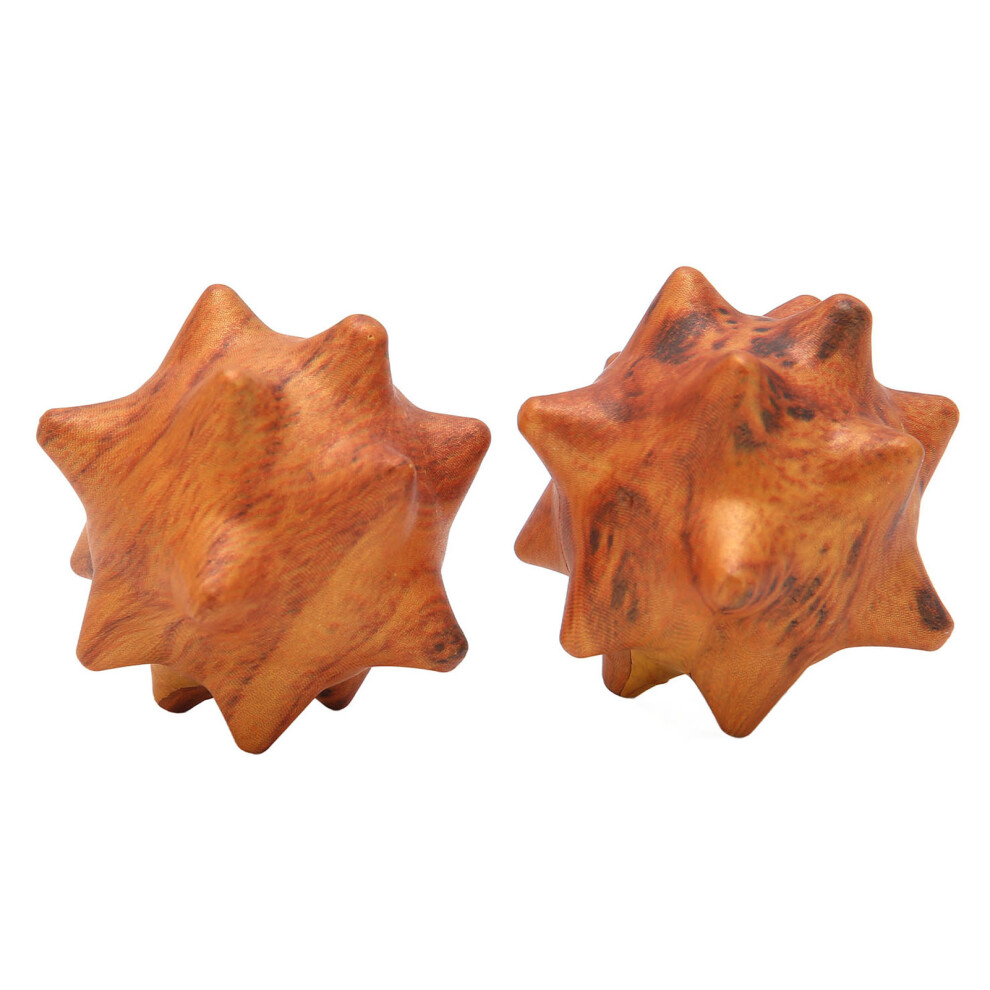 2pcs Hand Massage Balls for Elderly Wooden Spiky Acupoint Therapy Relaxing