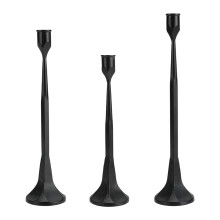 Gold Taper Candlesticks Wedding Reception Decors Durable-Black
