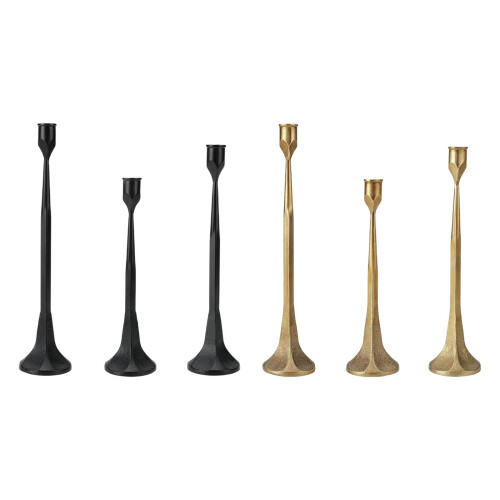 Gold Taper Candlesticks Wedding Reception Decors Durable-Black 1