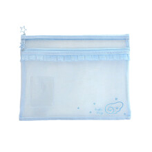 Double Layered Pencil Case High Capacity-Blue document bag