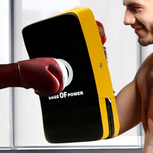 Curved Training Blocking Pad - Boxing Hand Pads, Karate Strike Pad For Beginner Training, Heavy Duty Coaching Pad 1