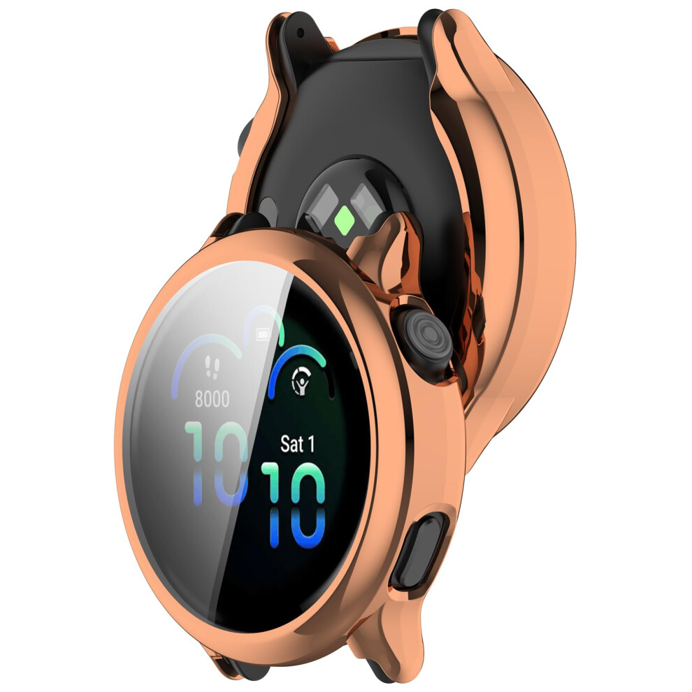 Silicone Case For Garmin Vivoactive 6 With Protective Film Rose 2 Pieces Hard Bumper Shell Gold 9339159949542