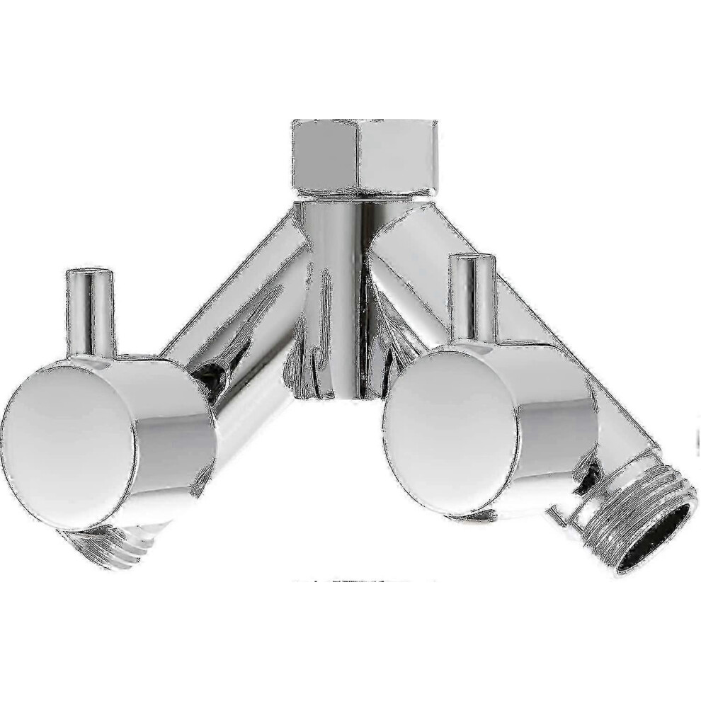 Kikidex (As Show, One Size) Brass Diverter Valve Shower Shut-Off Valve 2-Way Y Splitter 1/2 Inch For Shower Hose And Shower Head Chrome
