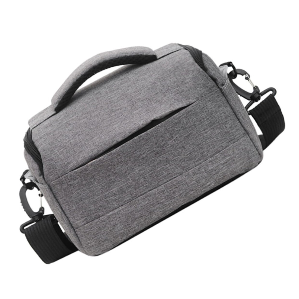 Portable Nylon Camera Bag With Shoulder Straps Crossbody Outdoor Photography Case Grey 9354506655518