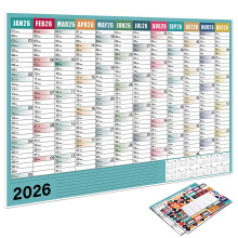 Kalenderplaner mit Ganzjahresansicht für 2026,-Stil H