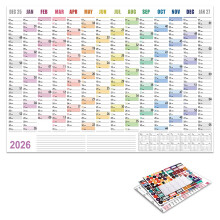 Kalender für das ganze Jahr 2026, Planer, Wandkalender,-Stil C