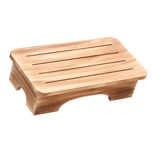 Holzhocker, minimalistische Dekore,-Helle Backfarbe. Große Größe