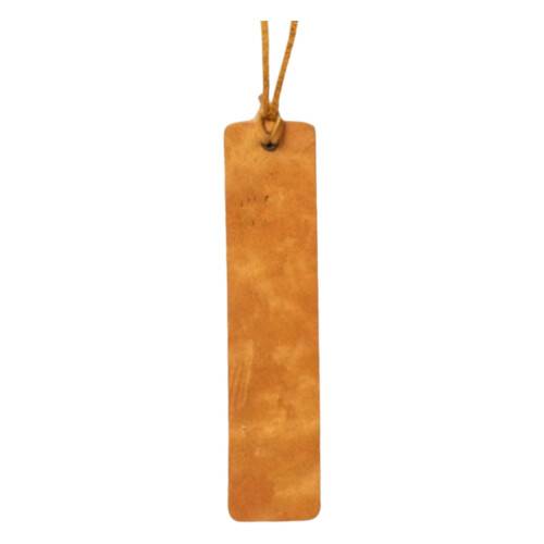 Handgefertigte Leder-Lesezeichen, Buchseitenhalter,-Gelbbraun