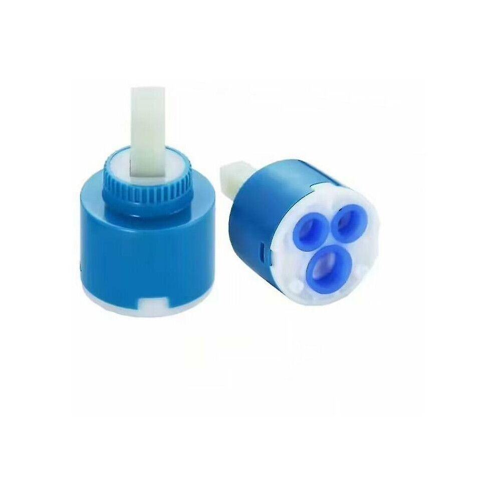 Kikidex (As Show, One Size) Ceramic Mixer Cartridge Mixer Faucet Cartridge Ceramic Cartridge For Bathroom Or Kitchen Mixer Tap( 2 Pieces 40Mm)Lo-Ron Blue