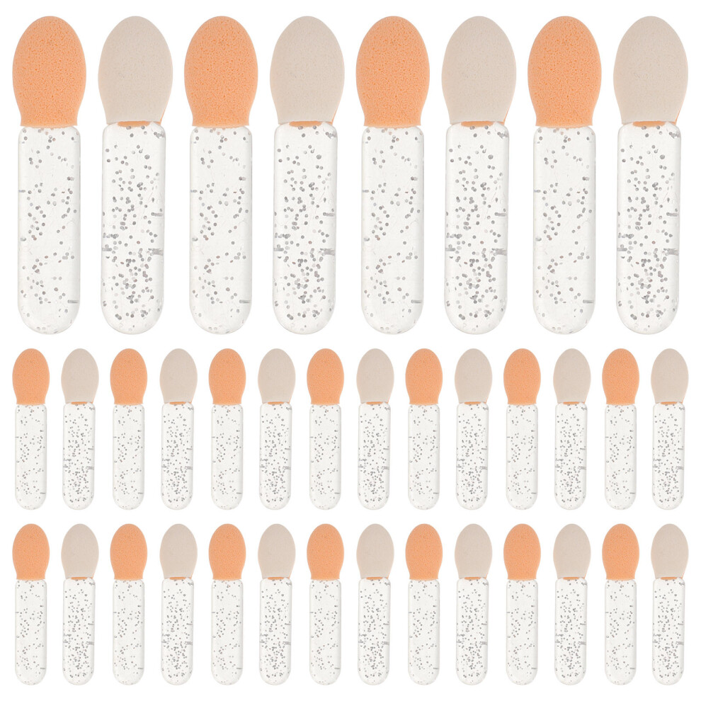 Inoomp 300Pcs Transparent Mini Eyeshadow And Concealer Makeup Brushes Acrylic