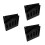 3Pcs Black Acrylic Straw Storage Box Desktop Organizer for Kitchen Bar 4