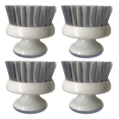 20Pcs Grey Kitchen Cleaning Brush with Handle Nonstick Pot Scrubber