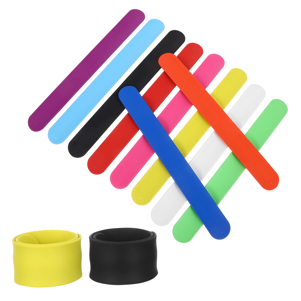 60 Pcs Silicone Snap Bracelets Rainbow Slap Wristbands Diy Blank-image-OPC-PMPDSH6-NEW