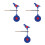 3Pcs Metal Bird Spinner Target 360 Rotating Weatherproof For Range Use 7