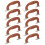 20 Pcs Semi Round Plastic Luggage Handles Replacement For Suitcase 2