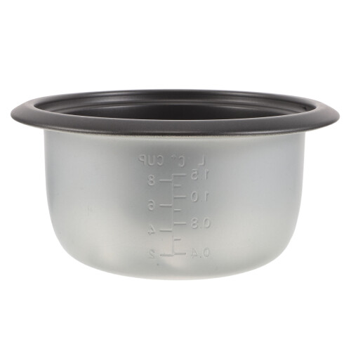 2Pcs Silver Aluminum Non-Stick Rice Cooker Replacement Pot Easy Clean 1