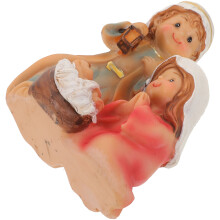 3Stk Farbige Harz Jesus Statue Christliche Familien Figur Tischdeko
