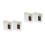 4Pcs Portable White Disc Holder Compact Plastic Storage Box for Cds 10