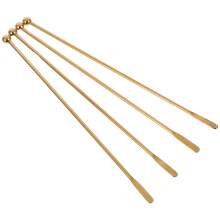 8Pcs Long Gold Metal Swizzle Sticks for Coffee Tea and Cocktail Mixing