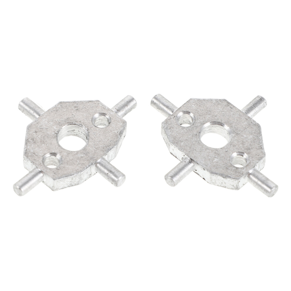2Pairs Car Front Headlight Washer Cover With Alloy Pivot Swivel Silver 3403920185524