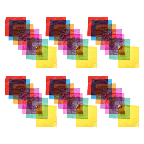 360Pcs DIY Craft Cellophane Sheets Multi Colored Light Diffusing Wraps 2