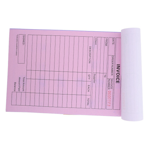 2Pcs Invoice Book 2 Part Order Receipt Business Record Keeping 1