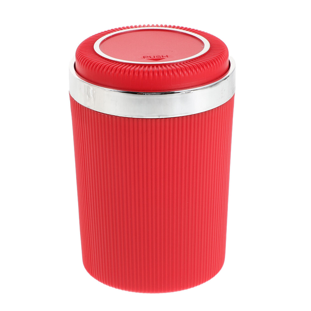 4Pcs Portable Ashtray With Lid Durable Abs Alloy Red/Light 3403444941972