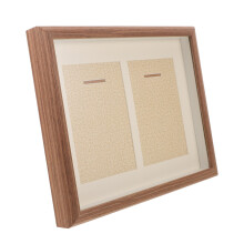 4Pcs Coffee Wood Medal Display Stand Shadow Box for Awards and Photos