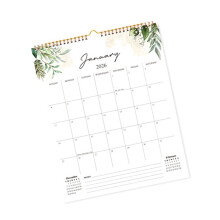 2026 Wandkalender 12 Maanden Kalender Planner-Groene takken en l