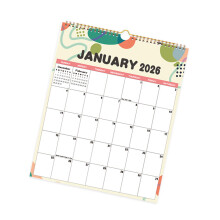 2026 Wandkalender Planner 12 maanden van januari tot- abstractie