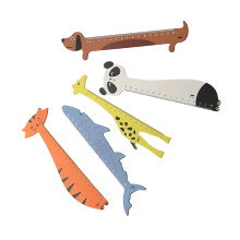 5-pack acryl dierenlinialen kinderen briefpapierset geschikt