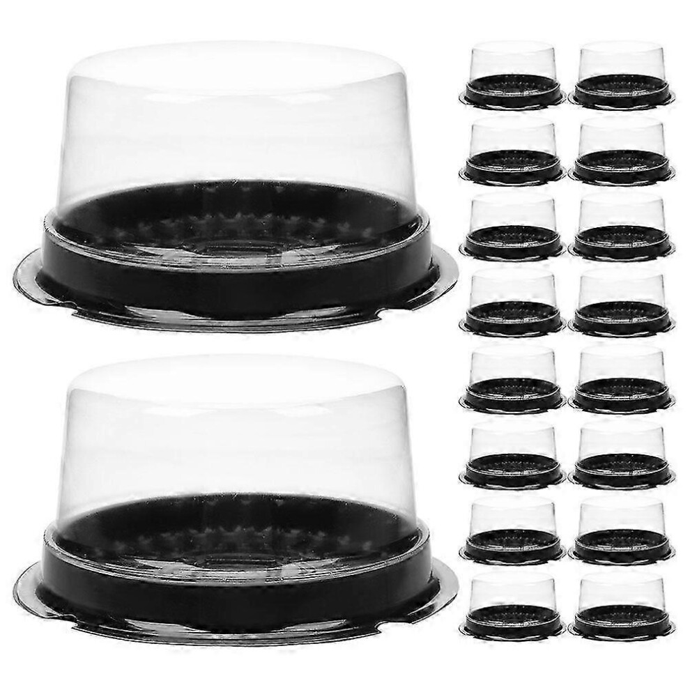 Kikidex (As Show, One Size) 100Pcs Cake Carrier Plastic Cake Containers Clear Food Container Packaging Box With Lids